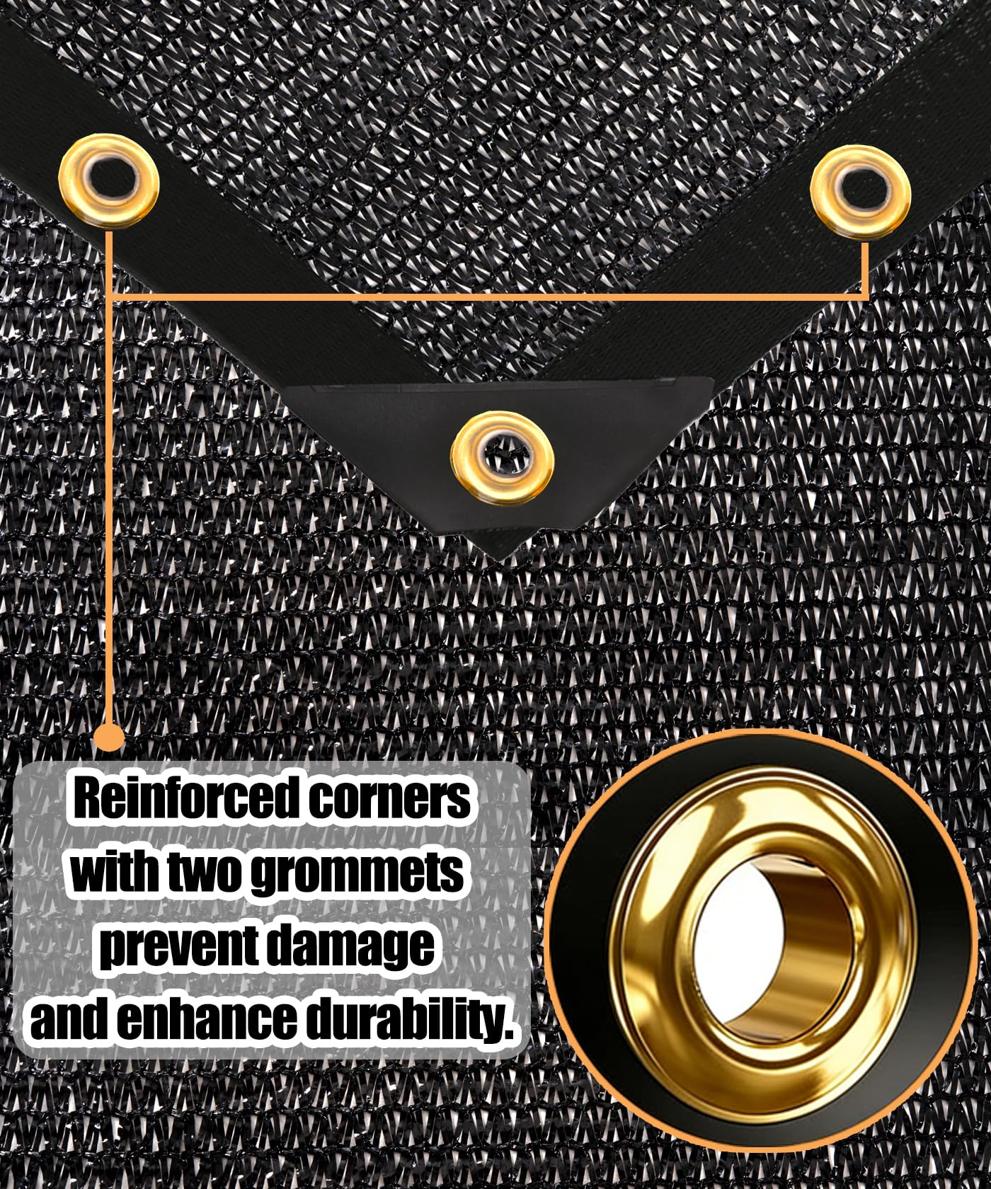 e.share black shade cloth in outdoor setting