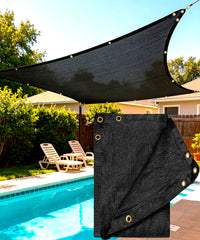 e.share Heavy Duty Shade Cloth 12FT x 14FT black front view