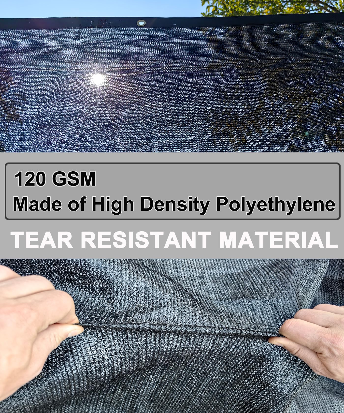 e.share Heavy Duty Shade Cloth grommet detail