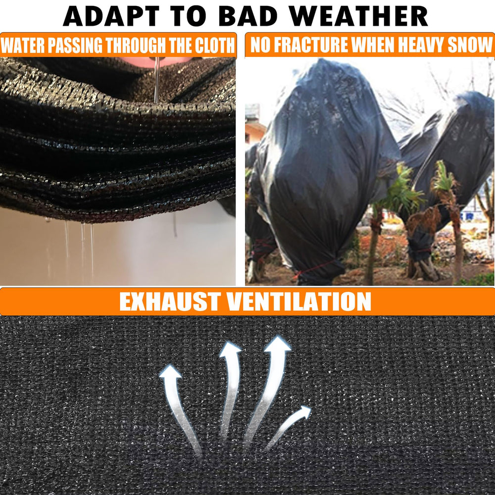 e.share Heavy Duty Shade Cloth installation with ropes