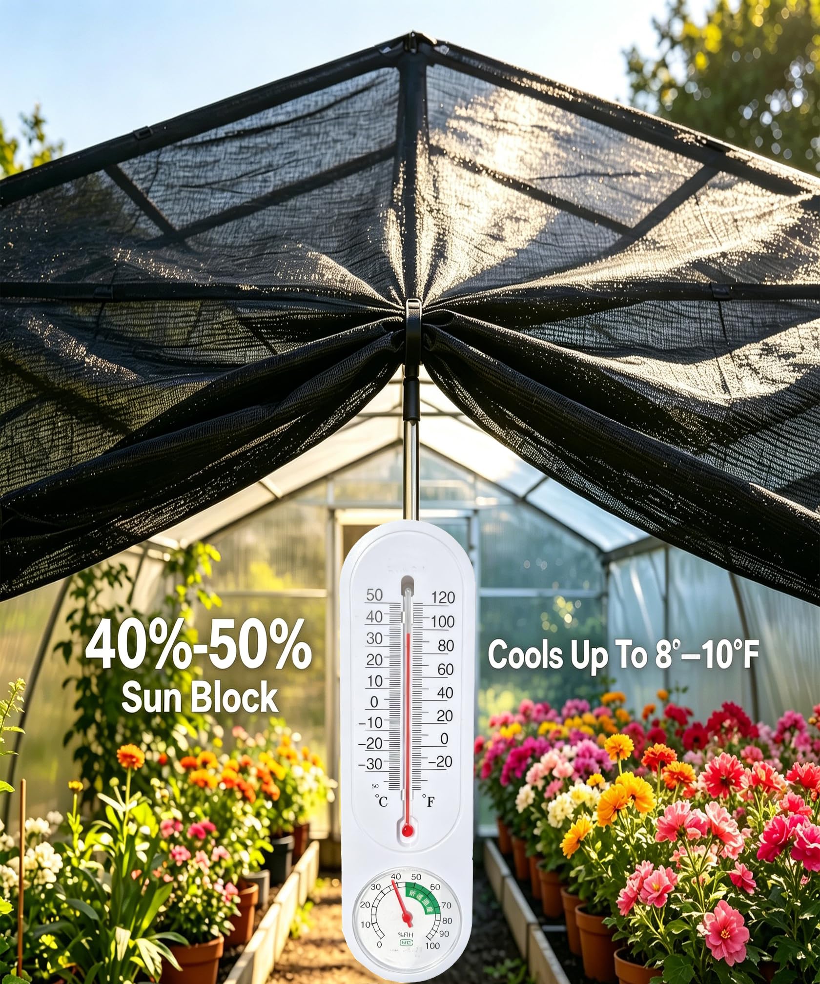 e.share shade cloth showing breathable mesh fabric