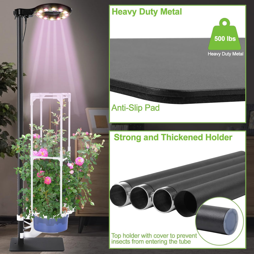 E SUPEREGROW Hydroponics System with full spectrum LED grow light