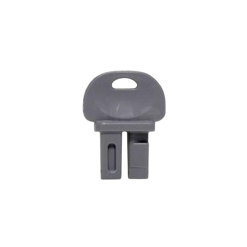 E-Z Klean Rat Bait Station Replacement Key in grey, plastic material