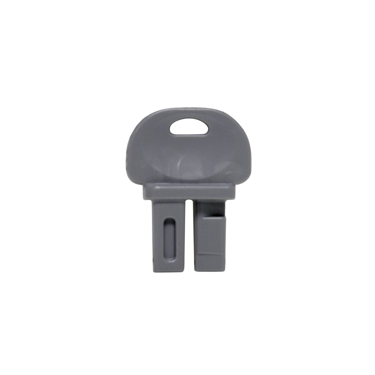 E-Z Klean Rat Bait Station Replacement Key in grey, plastic material