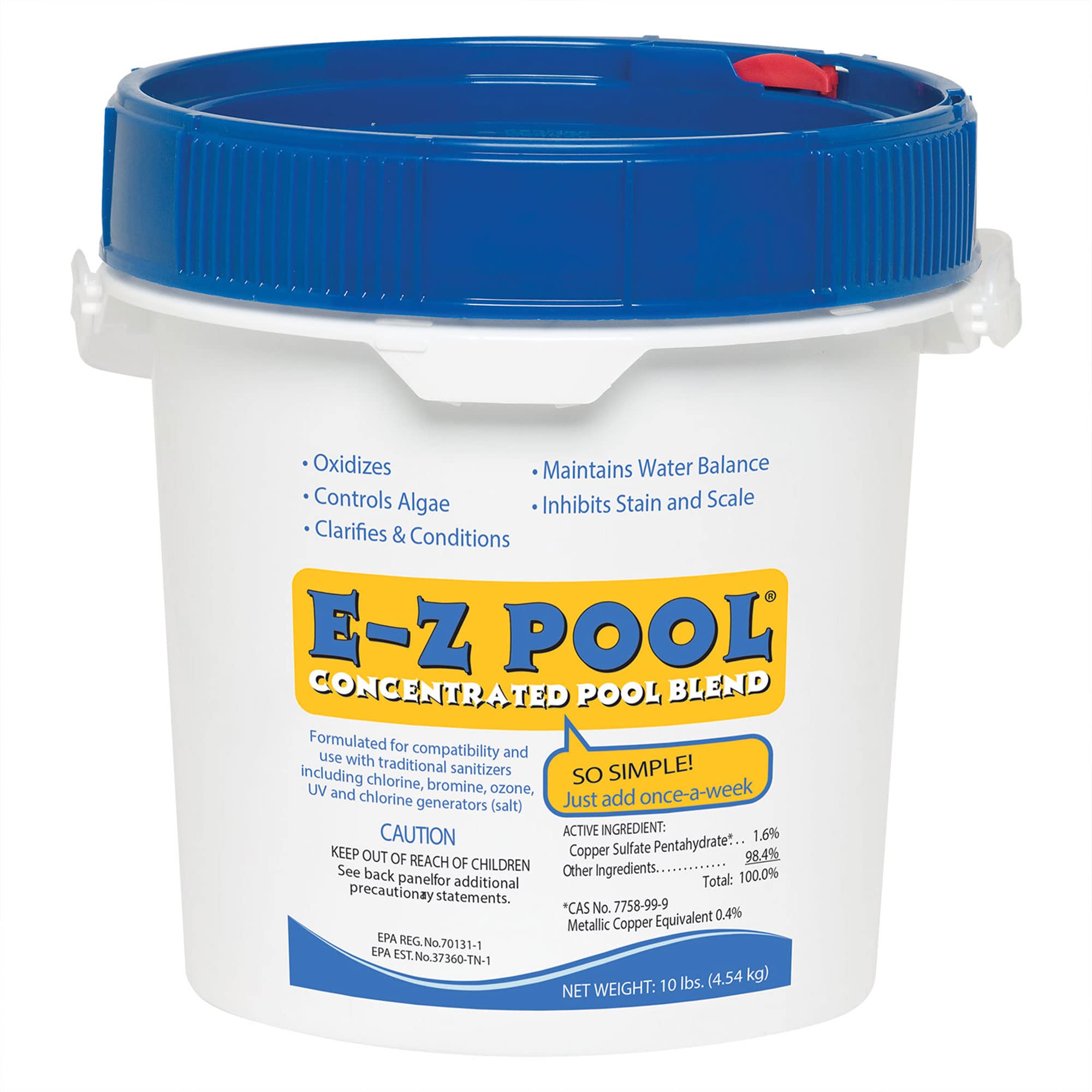 E-z Pool 10 Pound All-in-1 powder front view