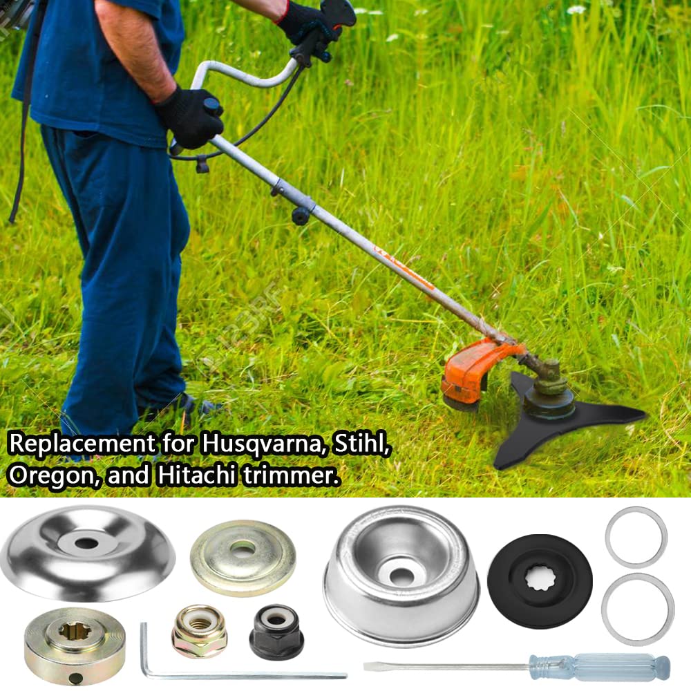 Eapele brush cutter blade side view showcasing sharp edges