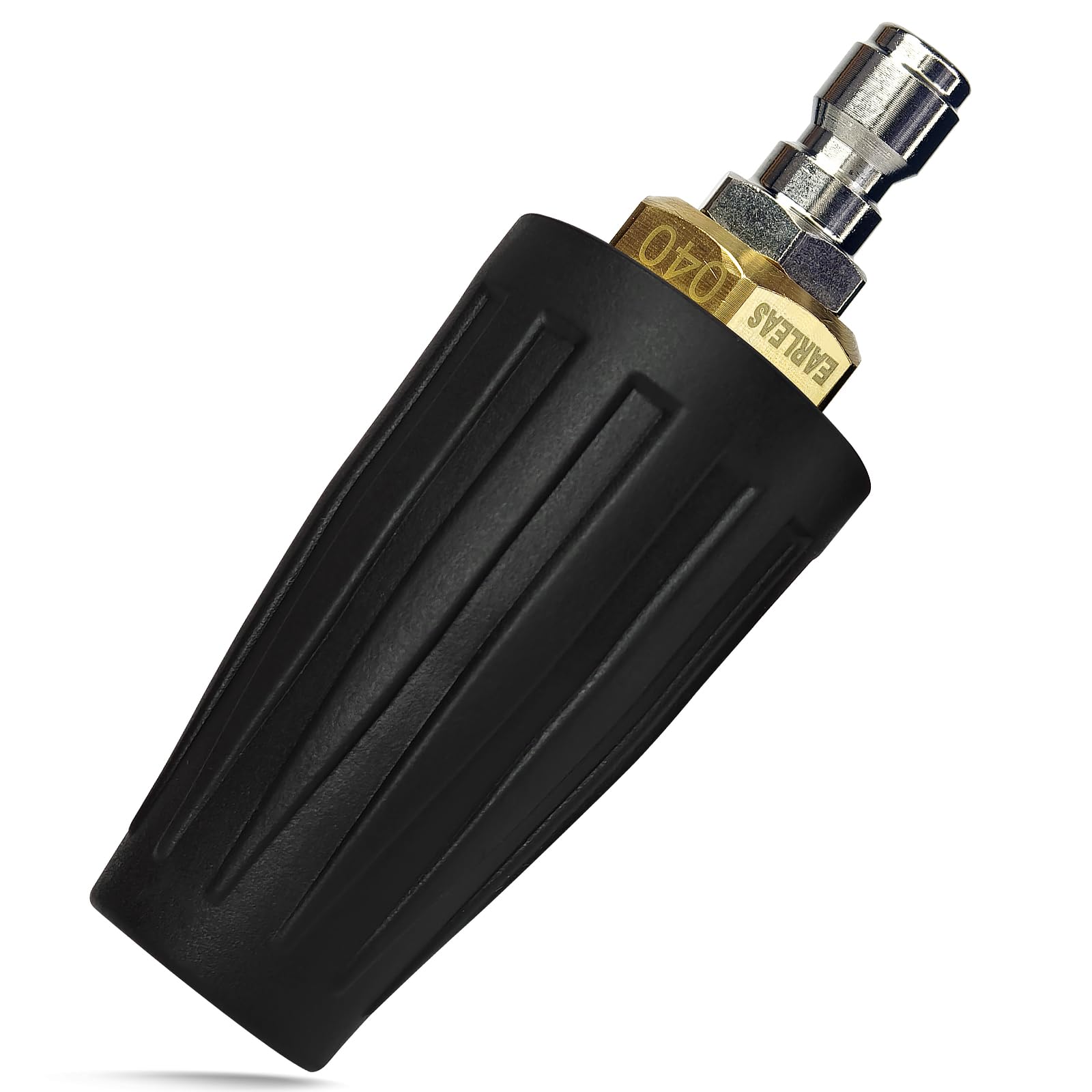 EARLEAS Turbo Pressure Washer Nozzle front view with quick connect feature