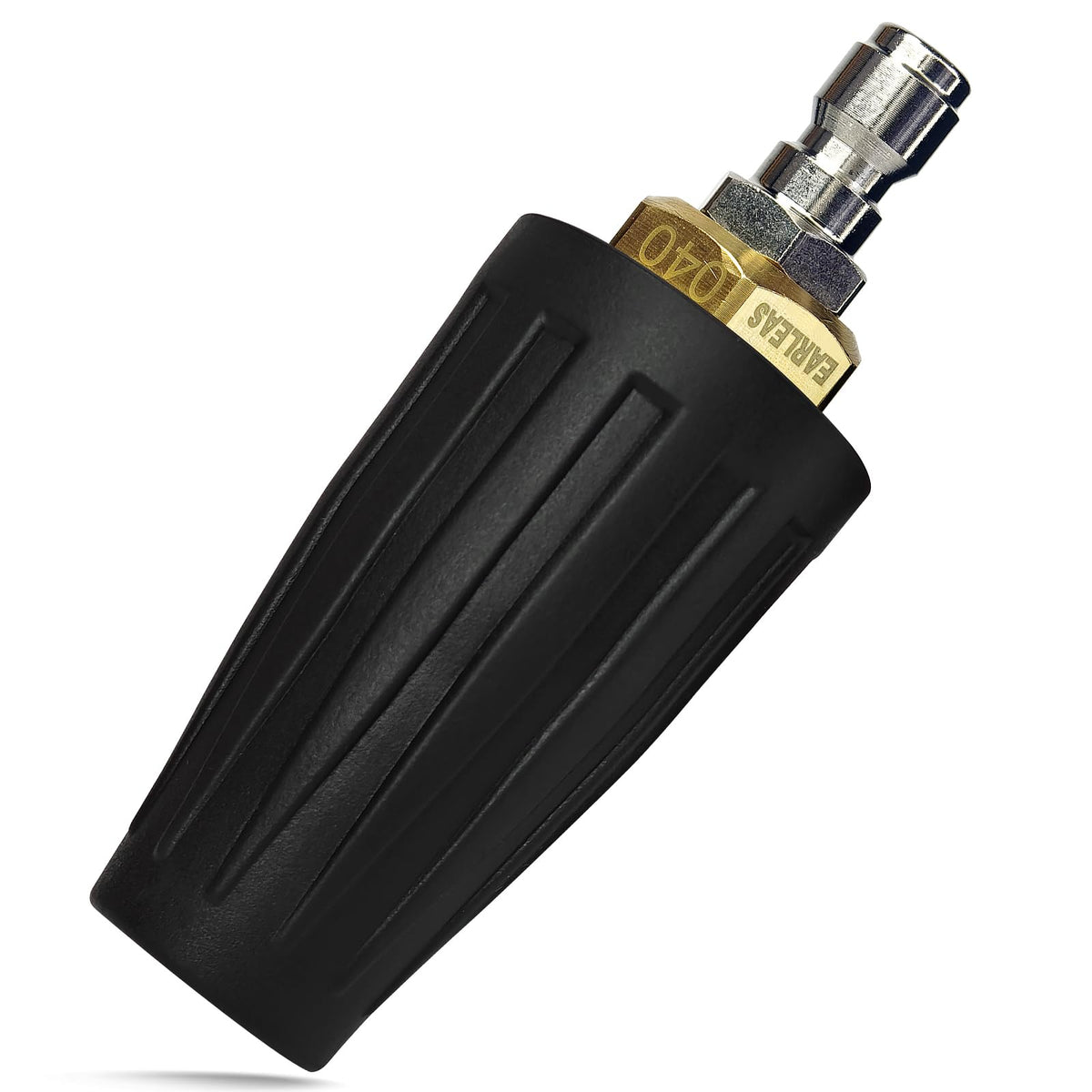 EARLEAS Turbo Pressure Washer Nozzle front view with quick connect feature