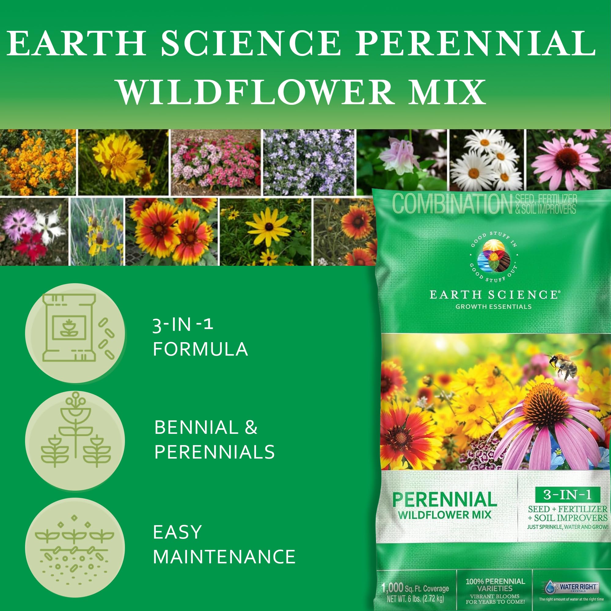 Earth Science mix being applied to soil