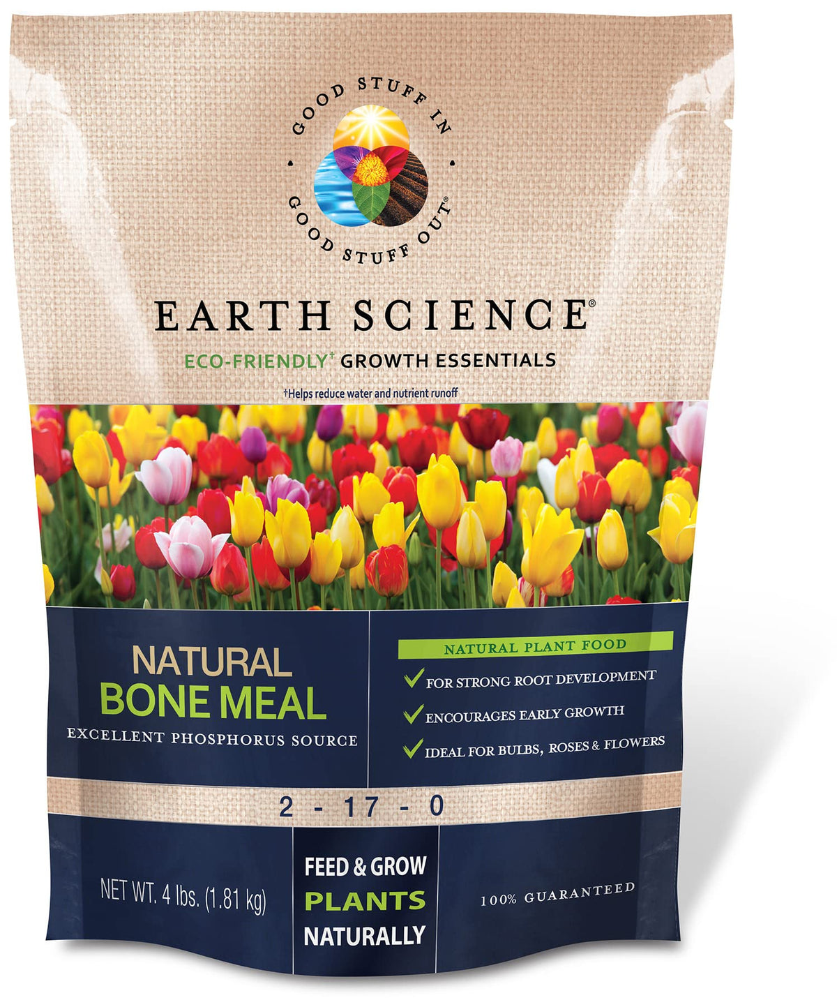 Earth Science Natural Bone Meal Plant Food 4 lbs front view