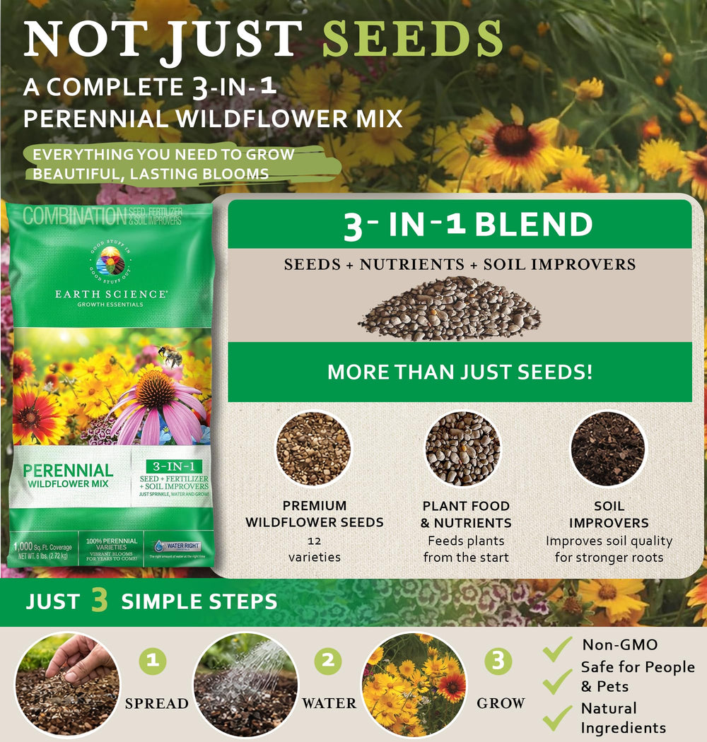 Earth Science Perennial Wildflower Mix packaging