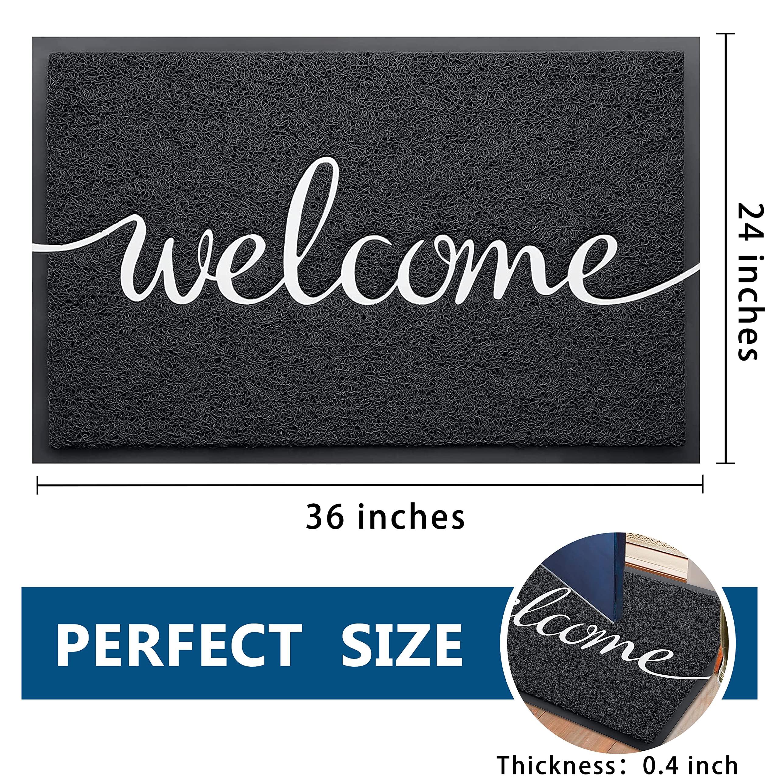 EARTHALL Funny Welcome Mat displayed at an entryway
