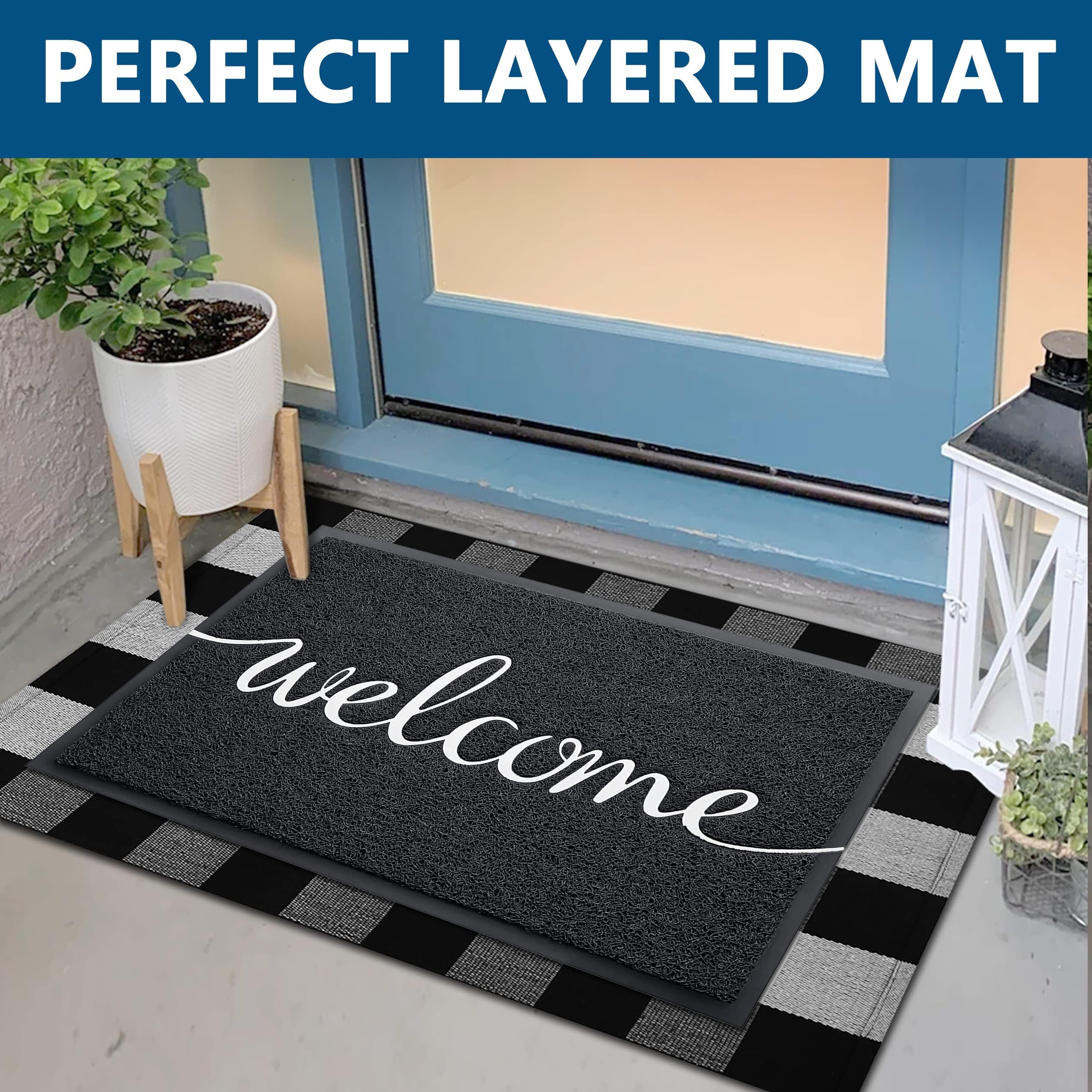 EARTHALL Funny Welcome Mat in a home entryway