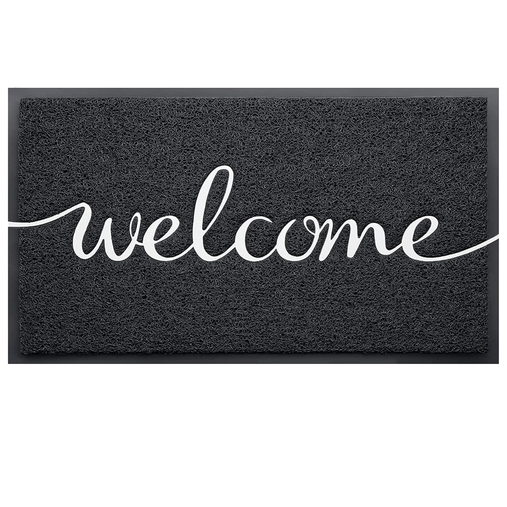 EARTHALL Funny Welcome Mat showcasing easy cleaning process