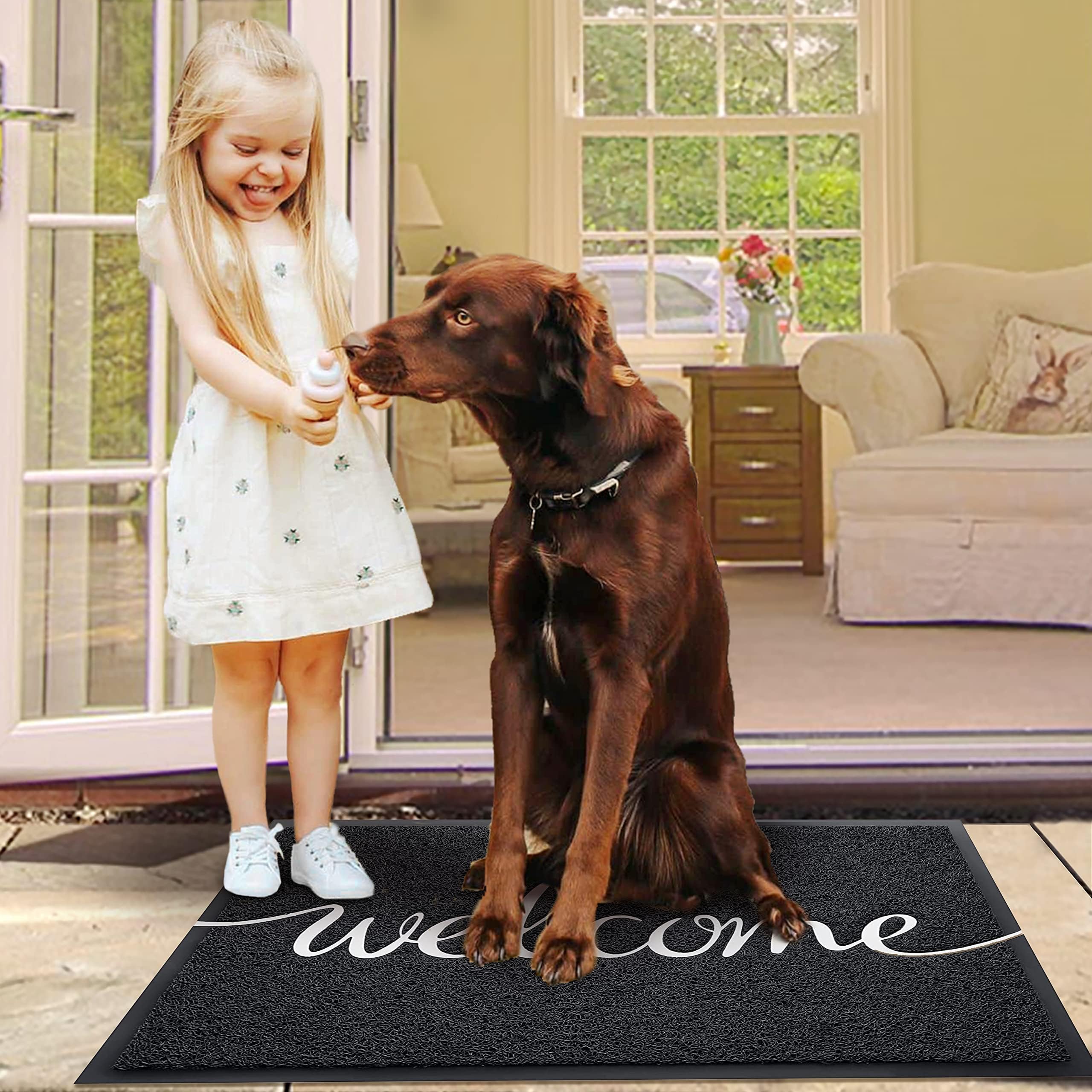 EARTHALL Funny Welcome Mat showing dirt trapping design