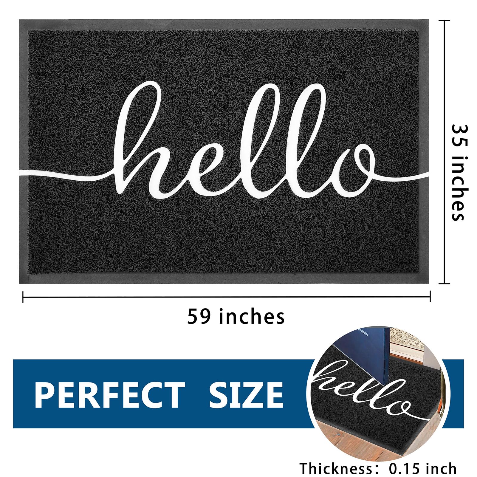 EARTHALL Hello Doormat outdoor setting on patio