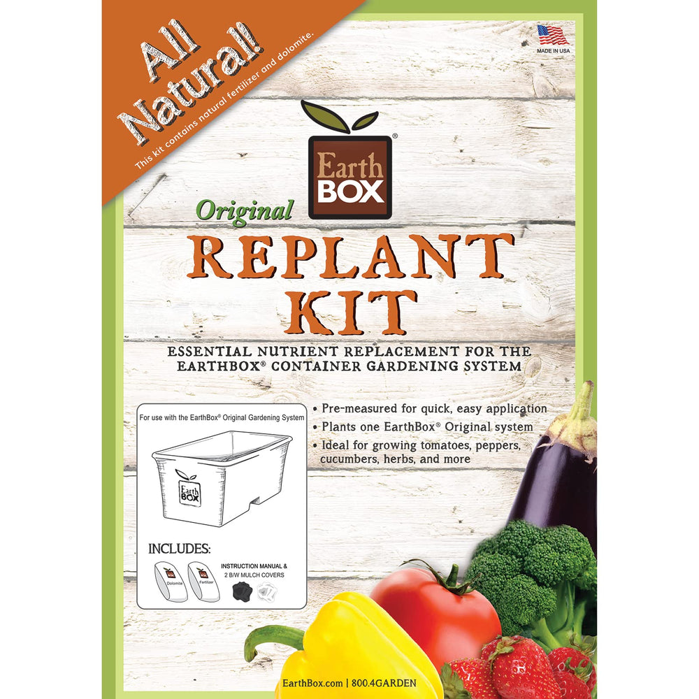 EarthBox Replant Kit with organic fertilizer and dolomite granules