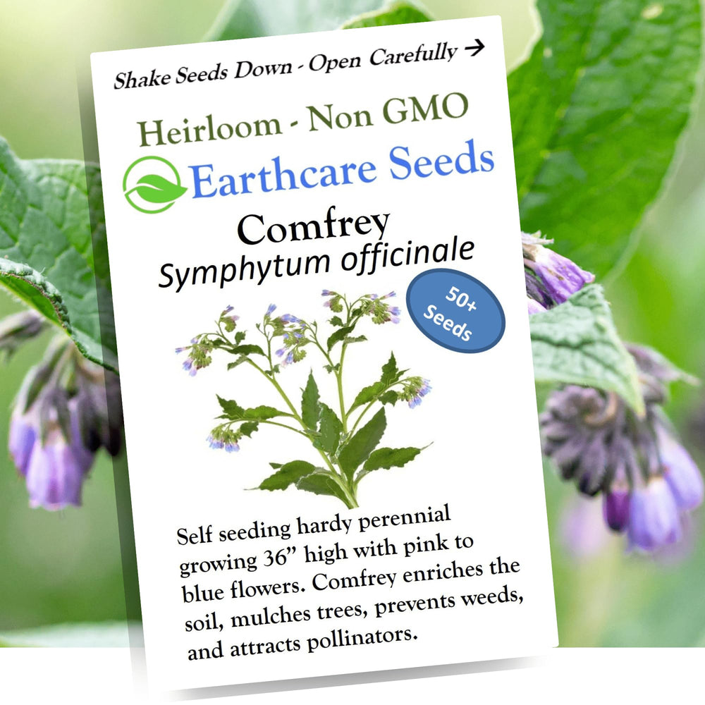 Earthcare Seeds True Comfrey seeds packet front view