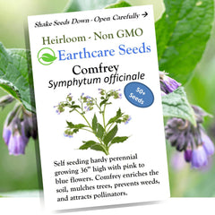 Earthcare Seeds True Comfrey seeds packet front view