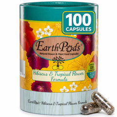 EarthPods Hibiscus Fertilizer 100 capsules front view