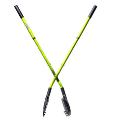 Earthwise Gator Grabber in use picking up yard debris