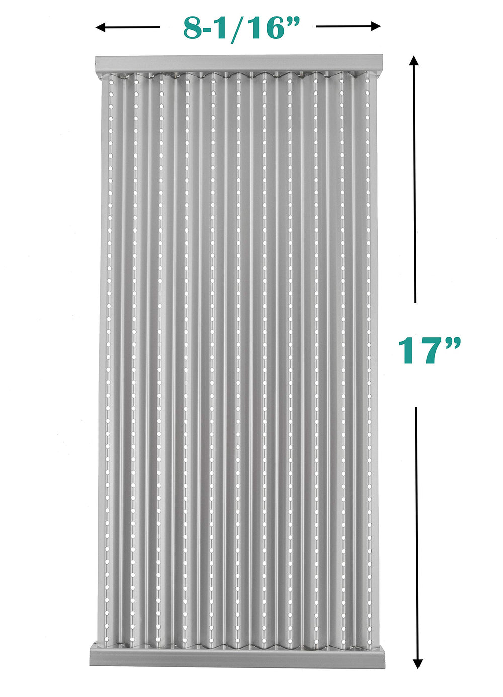 EasiBBQ emitter plate back view, highlighting the stainless steel finish