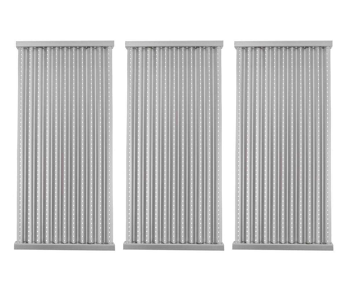EasiBBQ emitter plate front view, stainless steel