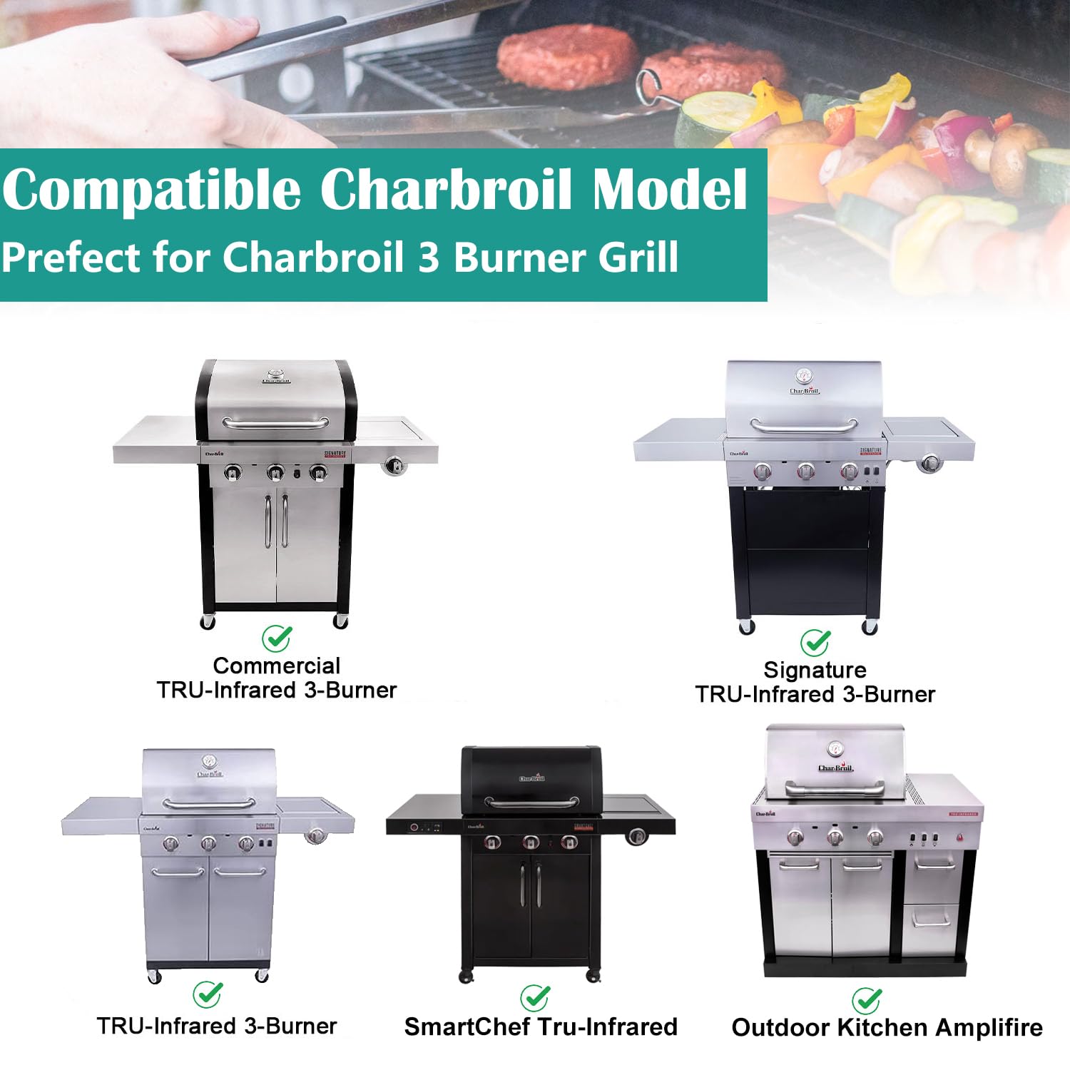 EasiBBQ emitter plates next to a Charbroil grill