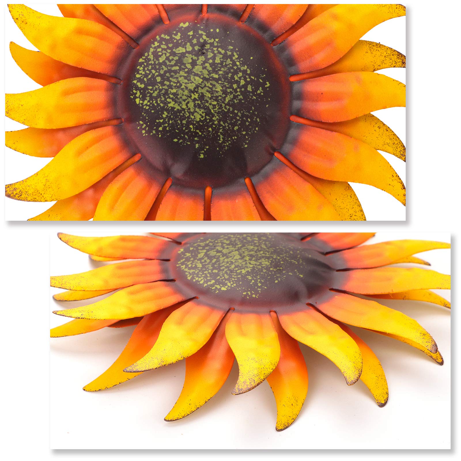 EASICUTI Sunflower Metal Wall Art hanging in a kitchen