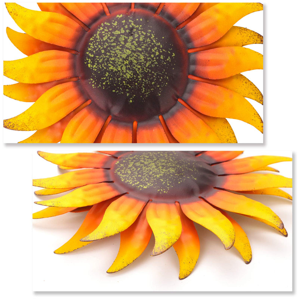 EASICUTI Sunflower Metal Wall Art hanging in a kitchen