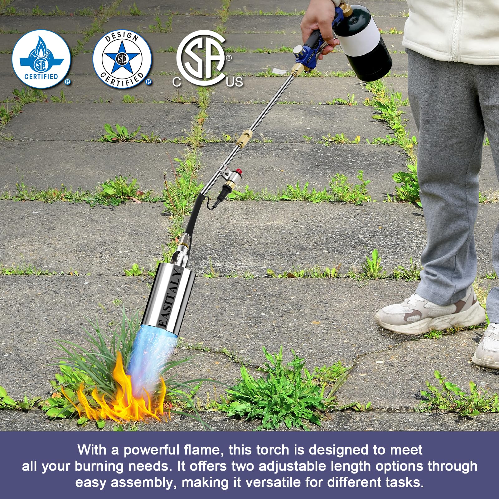 EASITALY propane torch demonstrating dual mode feature