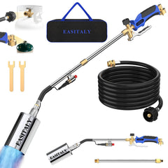 EASITALY Propane Torch Weed Burner Kit with 12.5FT hose