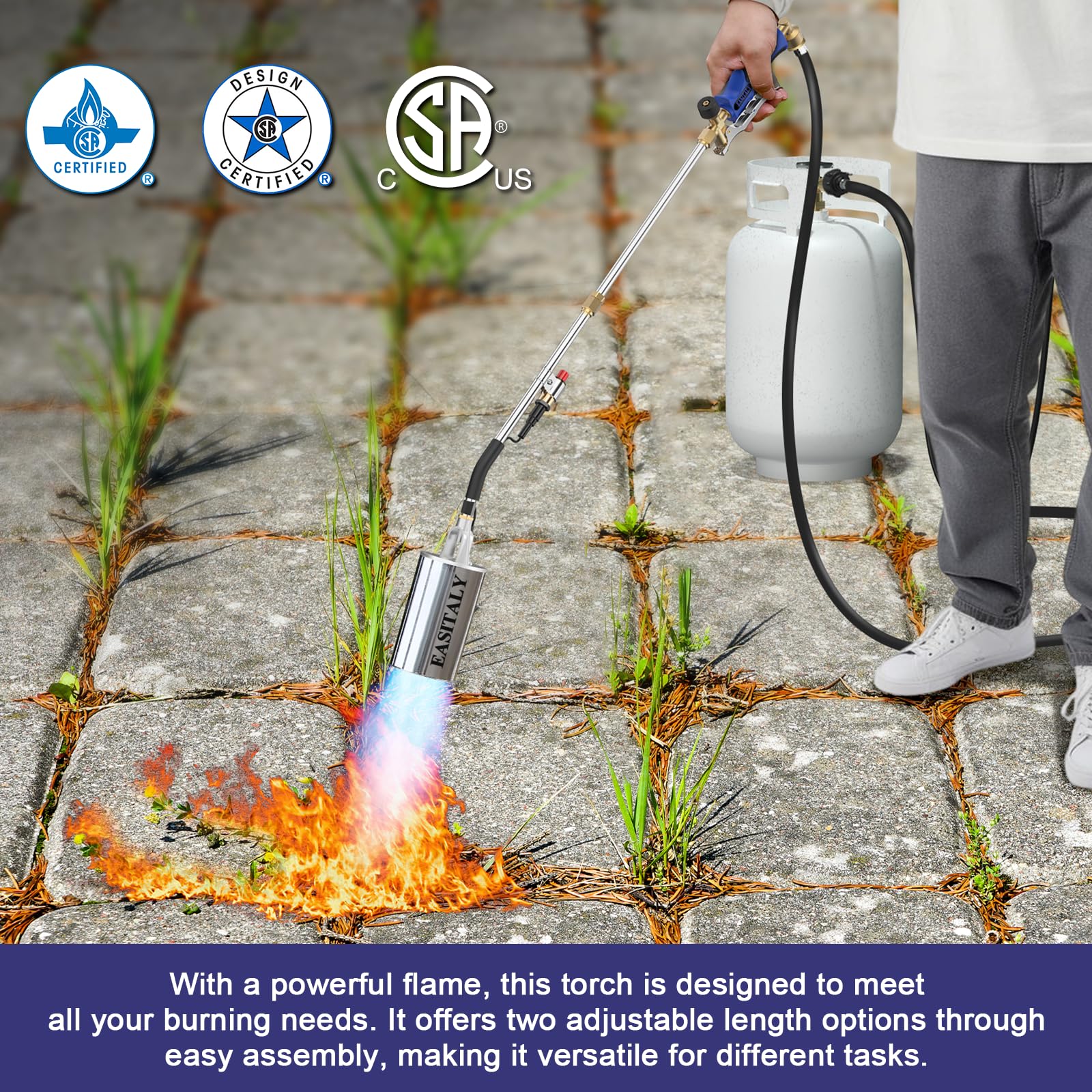 EASITALY weed torch ergonomically designed handle
