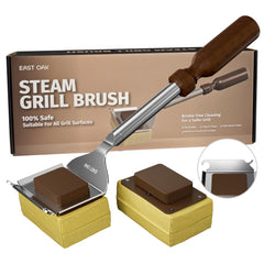 EAST OAK Grill Brush front view with replaceable cleaning head