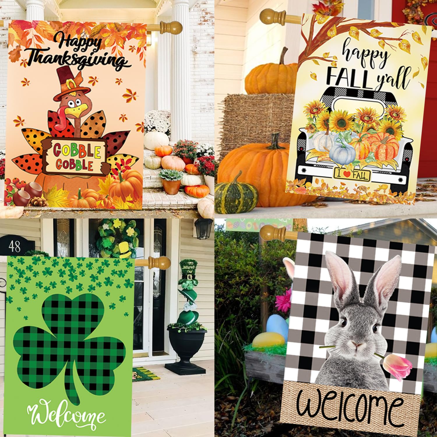 Easter garden flag from CDLong, colourful and cheerful