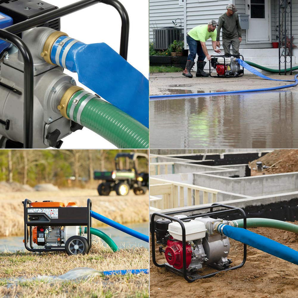 Eastrans discharge hose in use at a swimming pool