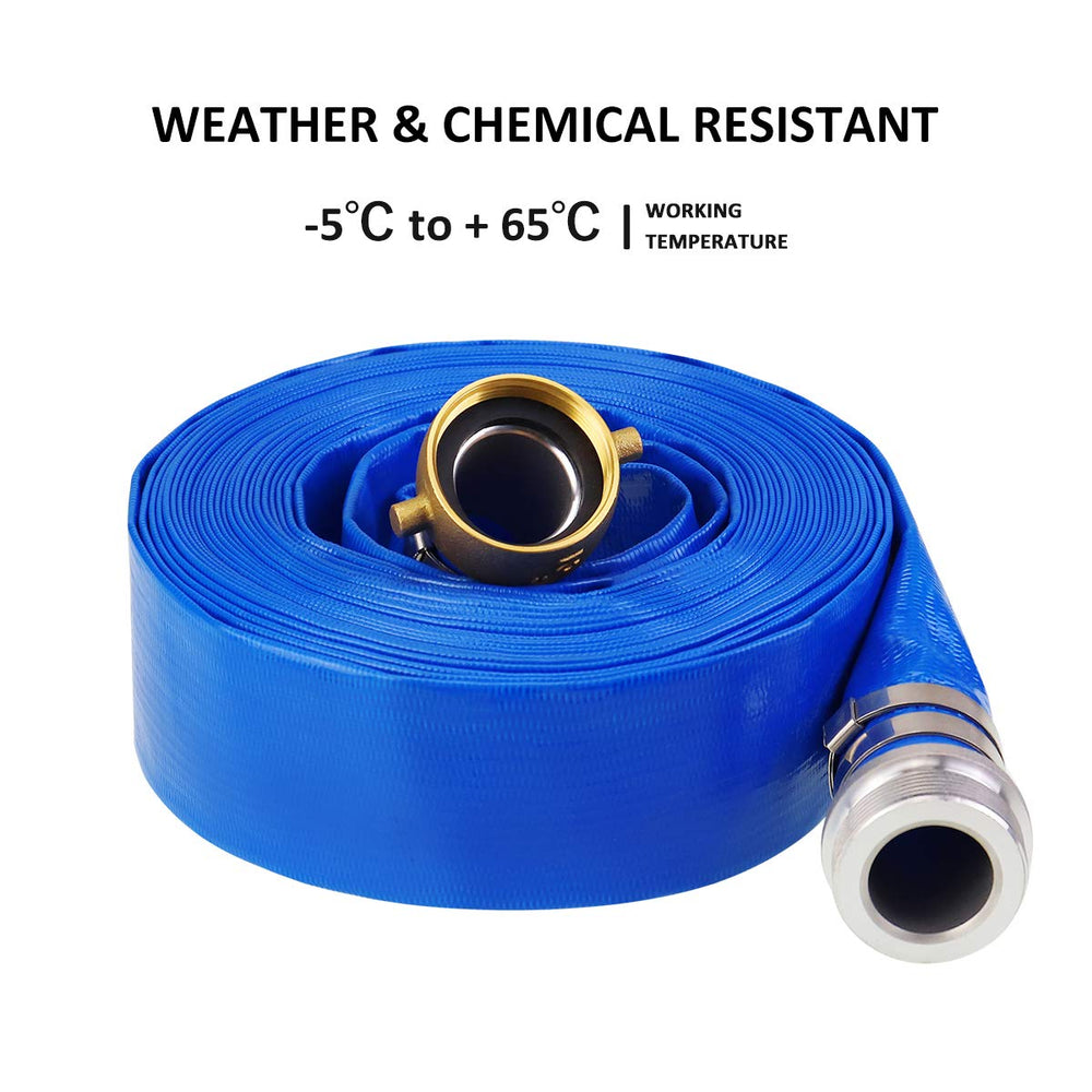 Eastrans discharge hose rolled up for storage