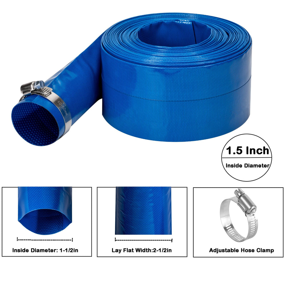 Eastrans Pool Backwash Hose with included clamps