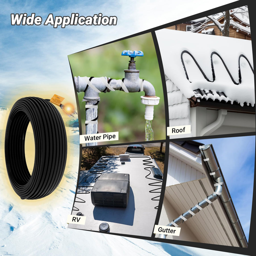 Eastrexon Roof Heat Tape with clips and spacers