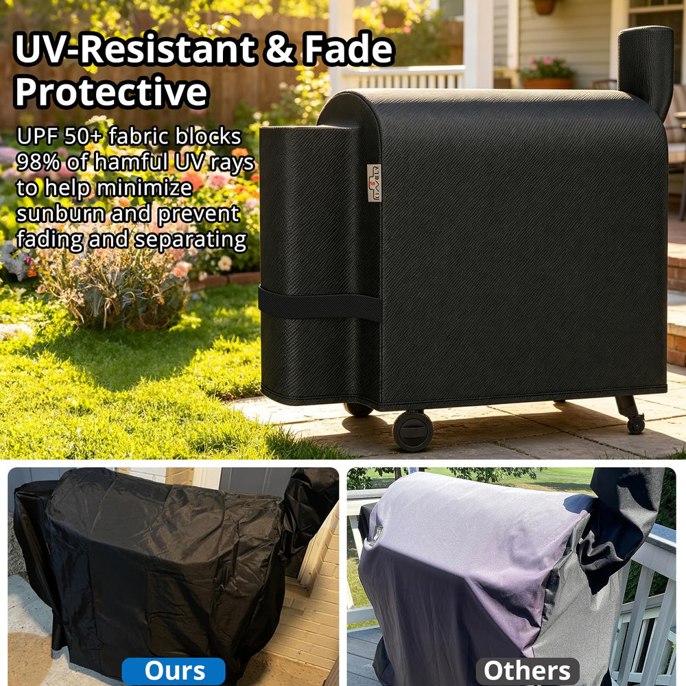 Easy cleaning of KINGLY grill cover, rinsing with water