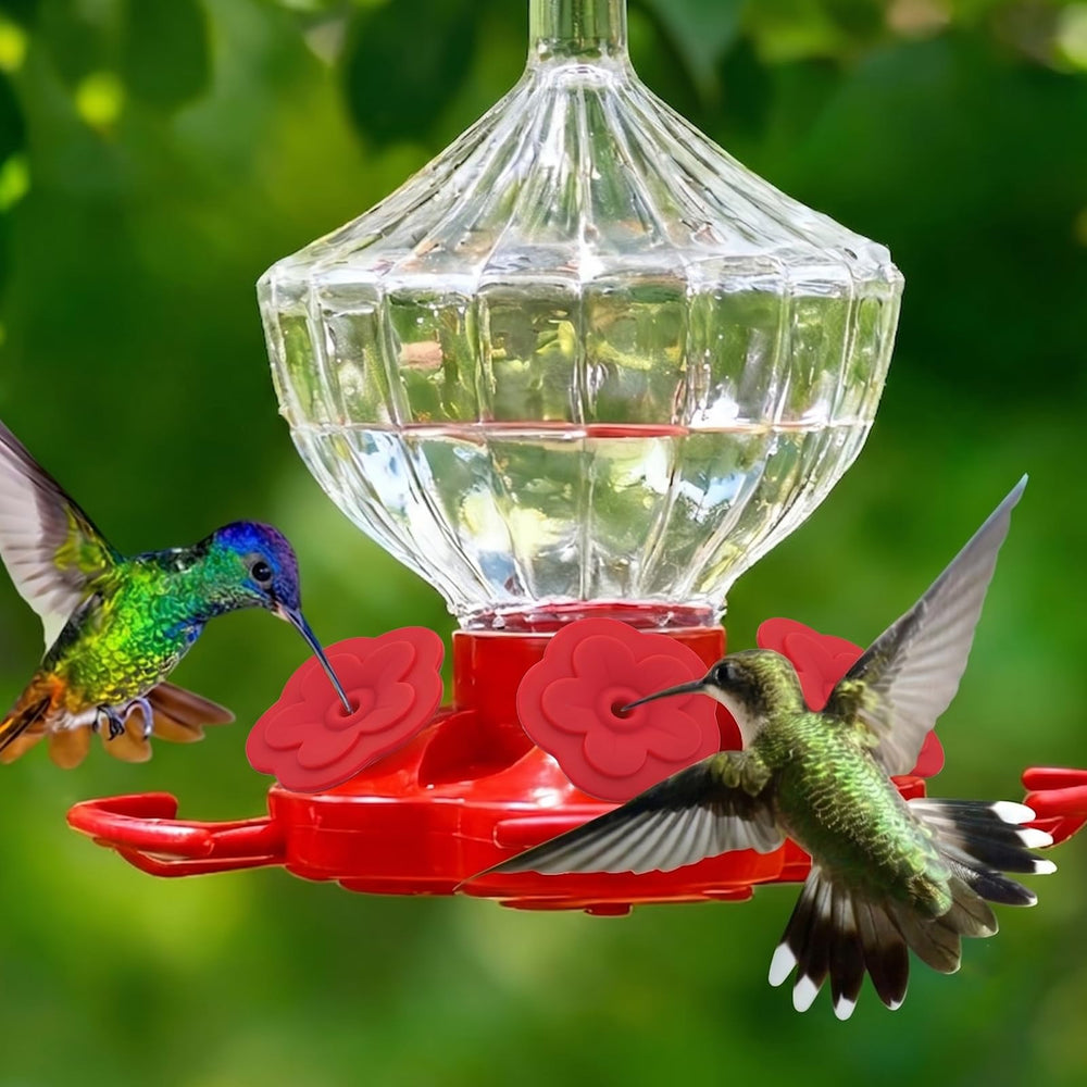 Easy cleaning of silicone hummingbird feeder flowers under water