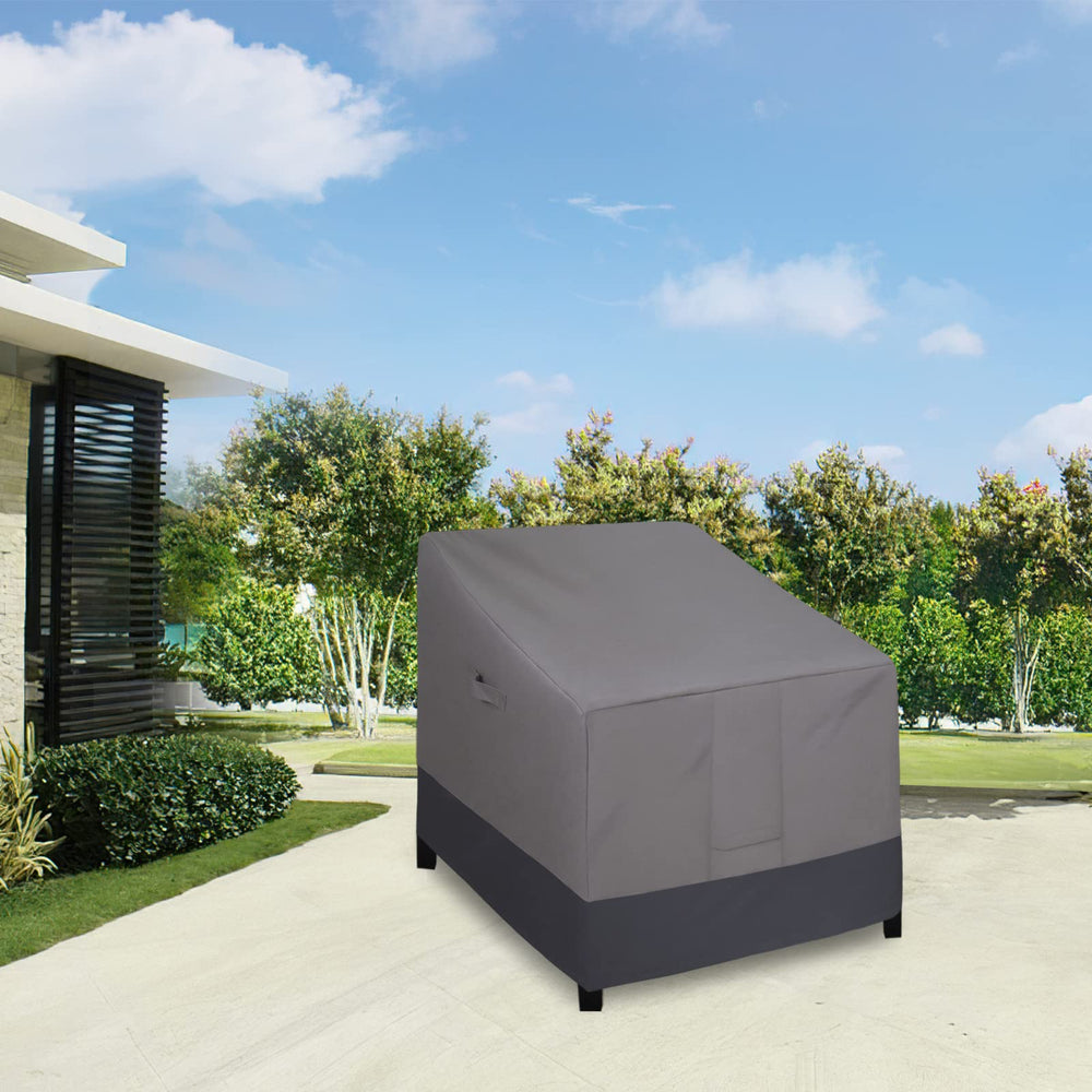 Easy-Going chair cover side view with elastic hem