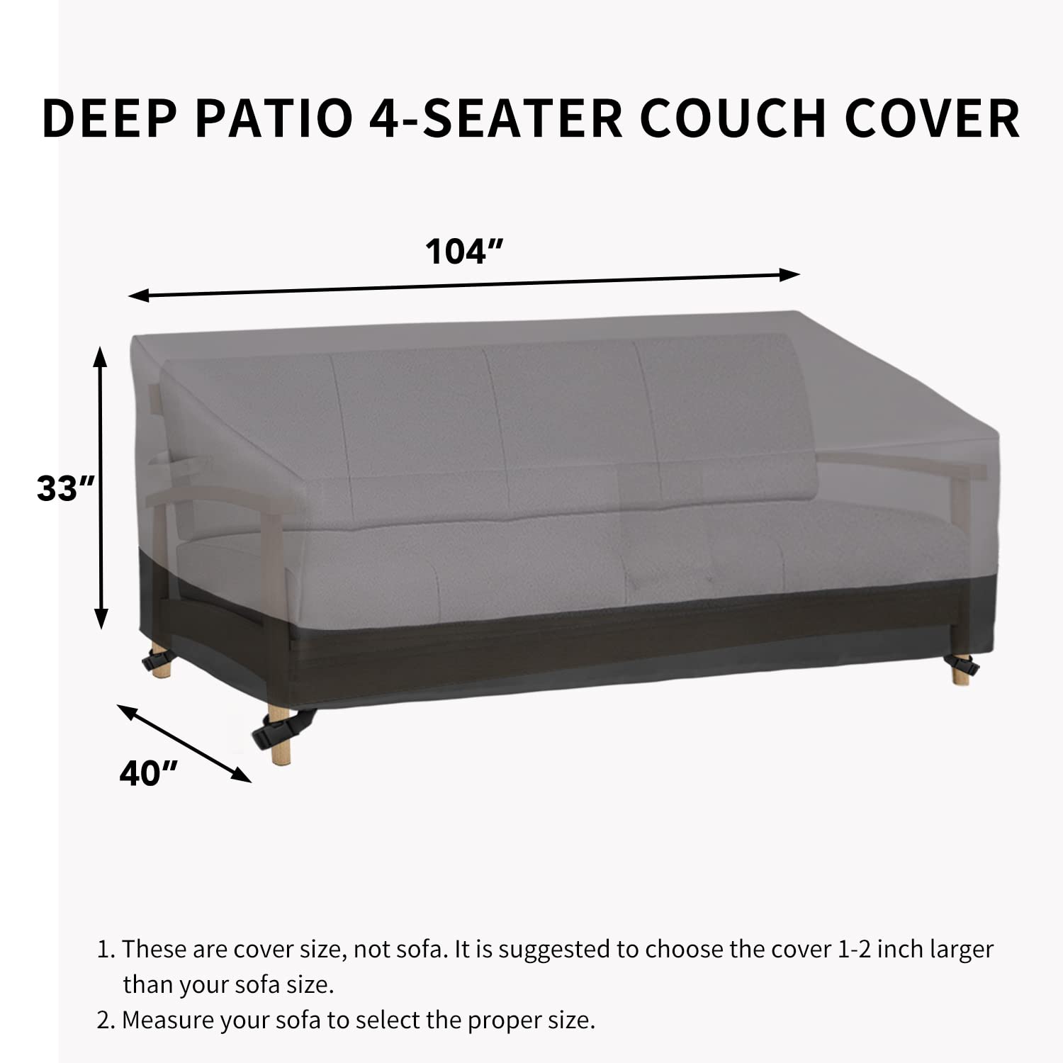 Easy-Going Couch Cover featuring elastic hem and close straps