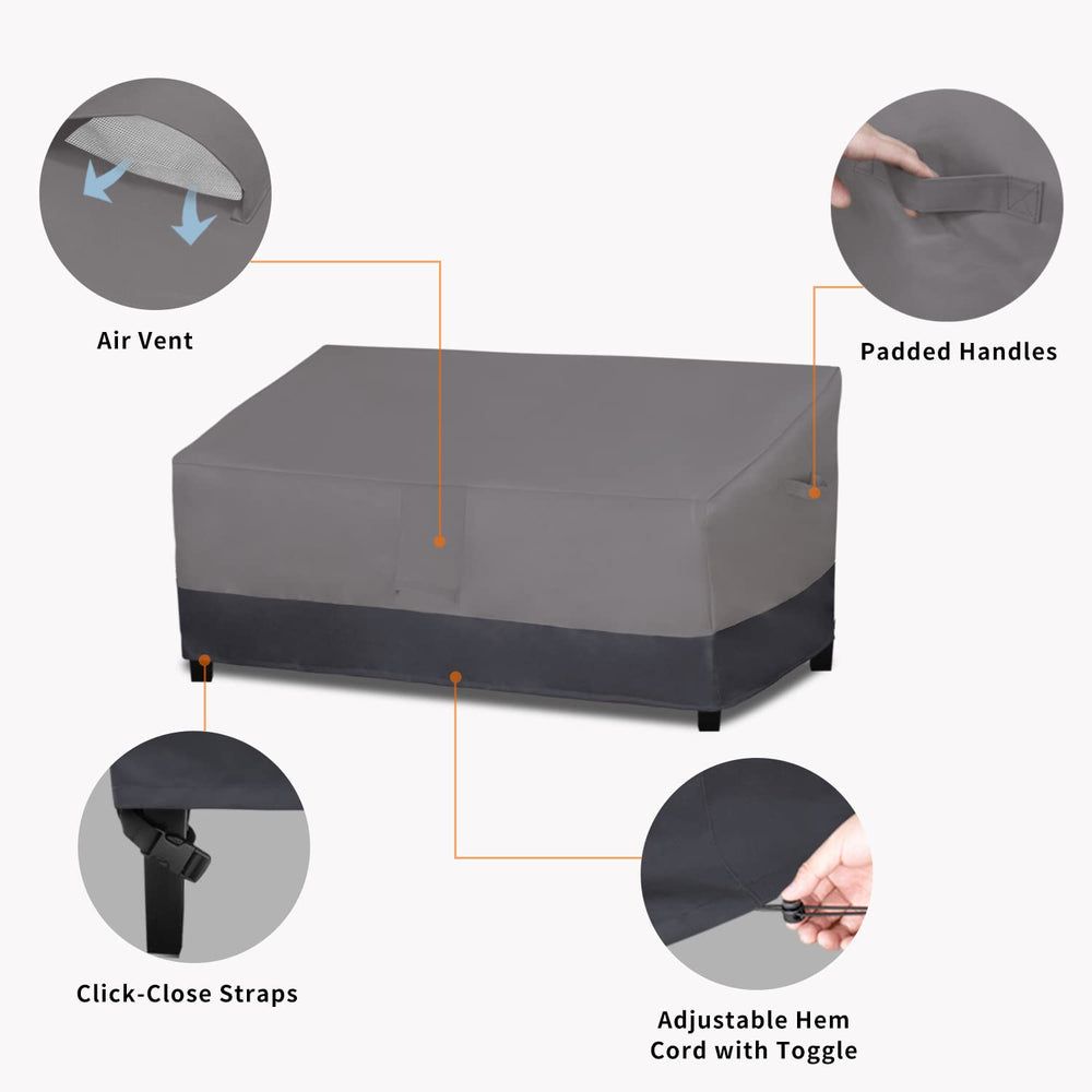 Easy-Going Couch Cover on outdoor loveseat