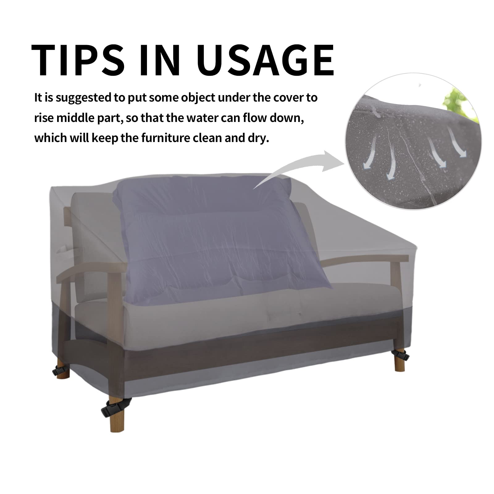 Easy-Going Couch Cover with handles for easy use