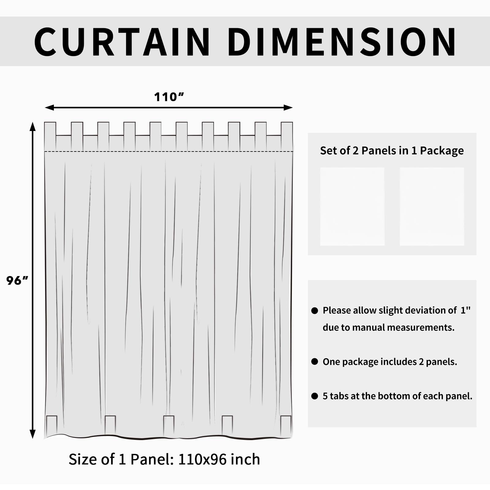 Easy-Going curtains package, showing two panels included