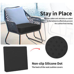 Easy-Going cushion covers, side view showing thickness
