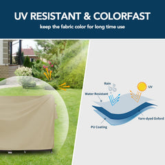 Easy-Going furniture cover on outdoor sectional sofa set
