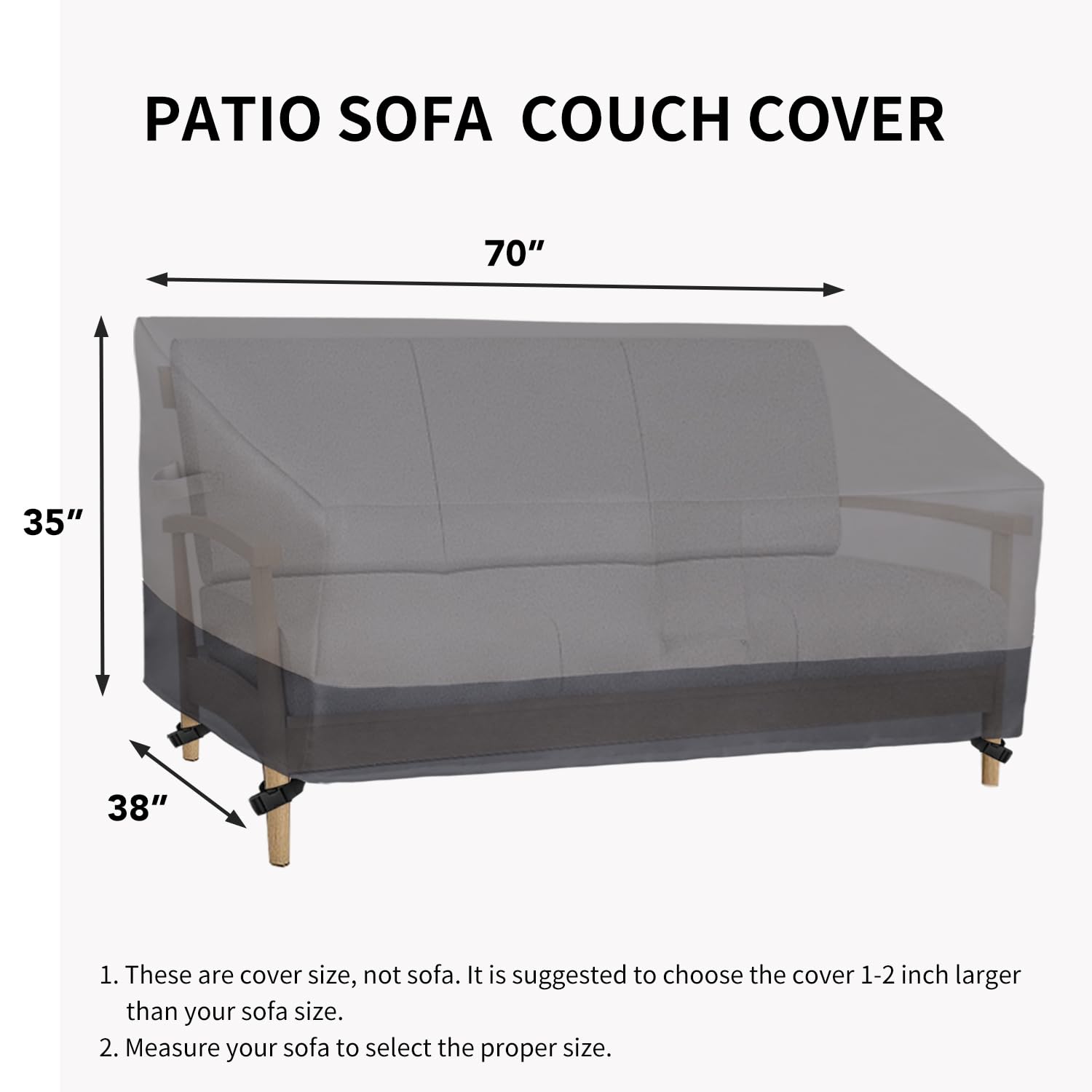 Easy-Going Heavy Duty Loveseat Cover laid flat on a loveseat