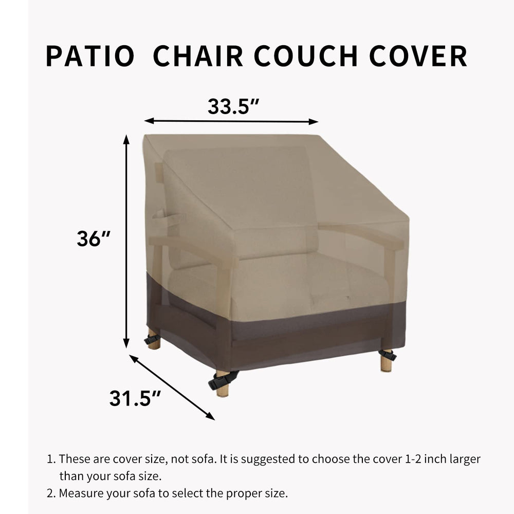 Easy-Going Heavy Duty Outdoor Chair Cover in use on patio chairs